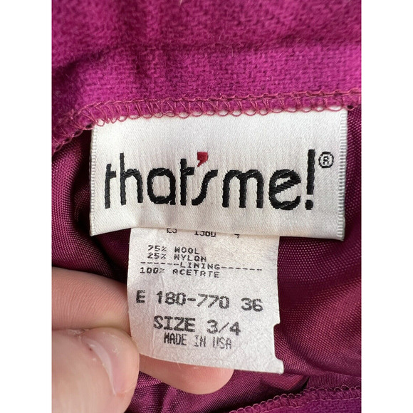 That's me! Womens Shorts Size 3/4 Pink High Waisted Pleated Wool Blend Vintage - Picture 6 of 14